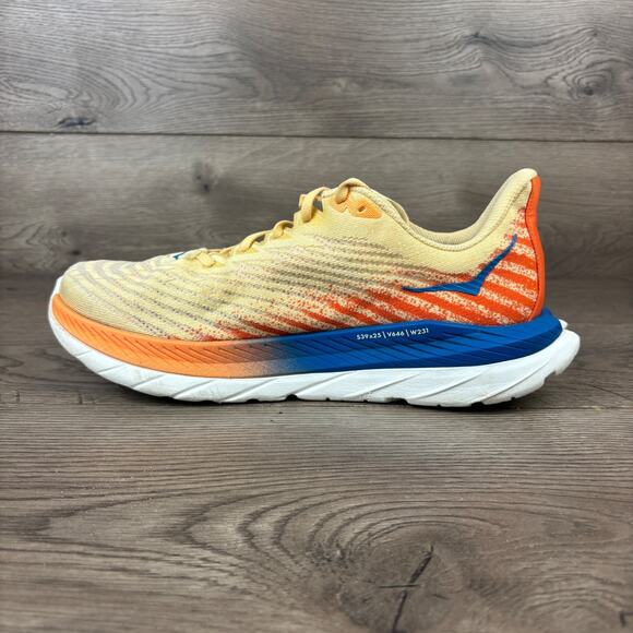 Hoka One One M Mach 5 Running Shoes Men's 10D Yellow White Sneakers 1127893 IVOR - Picture 8 of 13
